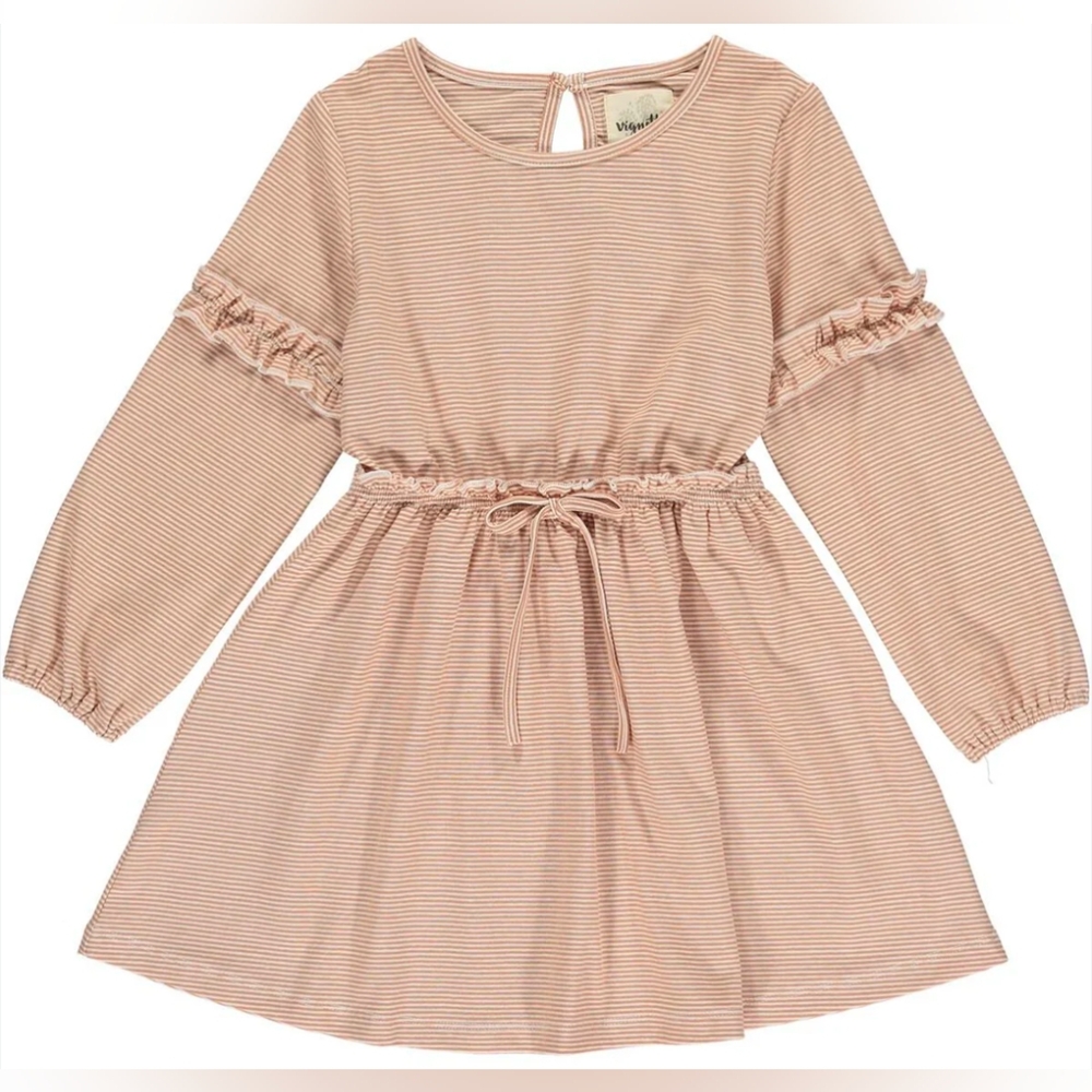 Vignette Mickey | Pumpkin Stripe Long Sleeve Dress, Size 5